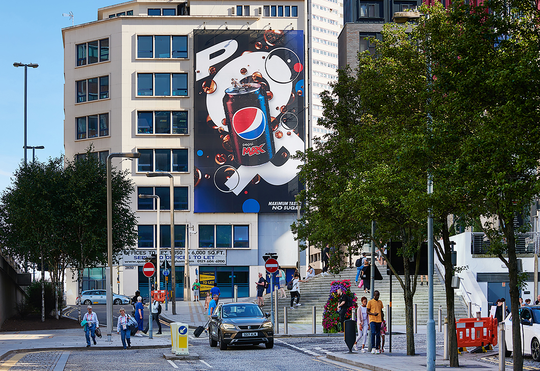 photograph of Pepsi poster at the Mailbox Birmingham